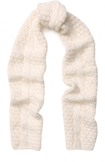 Кашемировый шарф фактурной вязки с отделкой из бусин Loro Piana