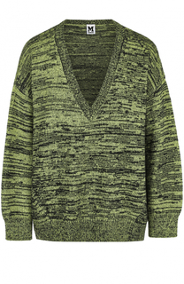 Шерстяной пуловер свободного кроя с V-образным вырезом M Missoni