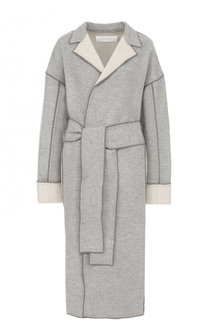 Пальто из смеси шерсти и кашемира с поясом Victoria by Victoria Beckham