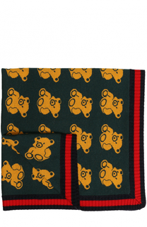 Шерстяное одеяло с принтом Gucci