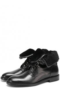 Кожаные ботинки Milano с внутренней меховой отделкой Dolce &amp; Gabbana