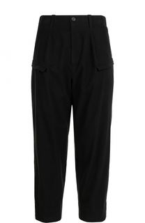 Хлопковые брюки свободного кроя с заниженной линией шага Yohji Yamamoto