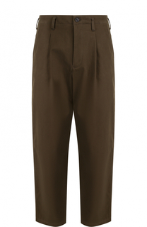 Хлопковые брюки свободного кроя с заниженной линией шага Yohji Yamamoto