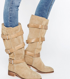 Замшевые сапоги ASOS CANTERBURY - Бежевый