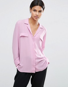 Однотонная блузка в пижамном стиле ASOS - Фиолетовый