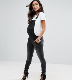 Джинсовый комбинезон Missguided Maternity - Черный