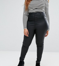 Черные джинсы с покрытием New Look Curve - Черный