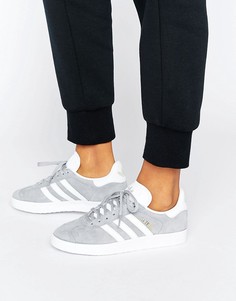 Серые кроссовки с отделкой под кожу змеи adidas Originals - Серый