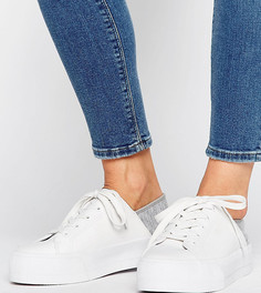 Кроссовки на платформе со шнуровкой ASOS DION - Белый