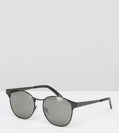 Солнцезащитные очки в круглой металлической оправе Monki - Черный