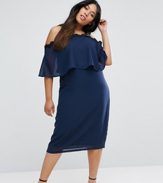 Платье с кружевом кроше Rage Plus - Темно-синий