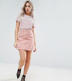 Розовая джинсовая юбка с рваной отделкой Urban Bliss Petite - Розовый