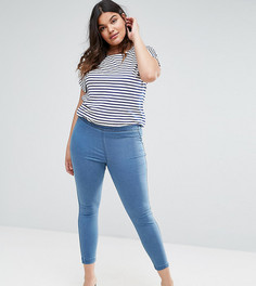 Синие выбеленные джеггинсы без застежек ASOS CURVE - Синий