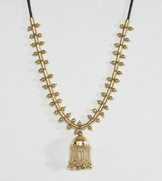 Металлическое ожерелье с шариками Reclaimed Vintage - Золотой