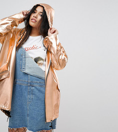 Дождевик цвета металлик ASOS CURVE - Золотой