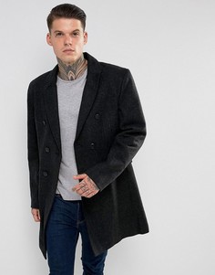 Двубортное пальто с добавлением шерсти Bellfield - Черный