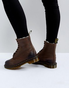 Ботинки с 8 парами люверсов Dr Martens Serena - Коричневый