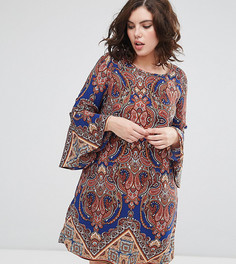 Платье с принтом пейсли и расклешенными рукавами Alice & You - Мульти