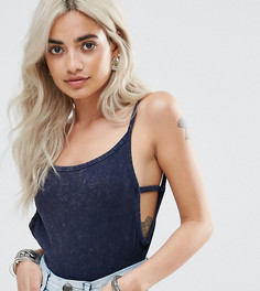 Боди с глубоким вырезом на спине Missguided Petite - Синий