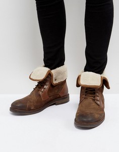 Светло-коричневые теплые ботинки из замши Steve Madden - Рыжий