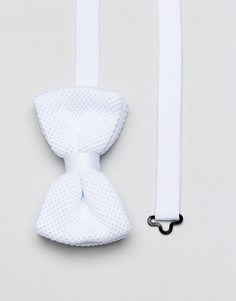 Белый трикотажный галстук-бабочка ASOS - Белый
