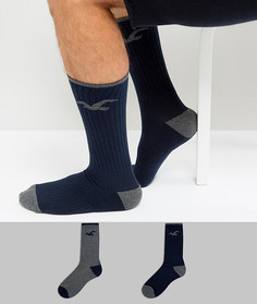 Набор из 2 пар носков темно-синего и серого цвета Hollister - Мульти