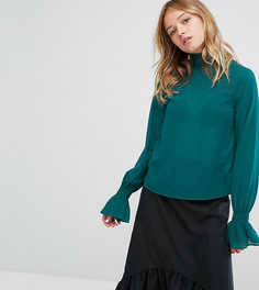 Блузка с оборками Monki - Зеленый