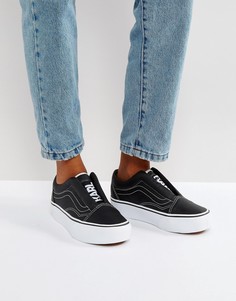 Кроссовки на платформе без шнурков Vans X Karl Lagerfeld - Черный