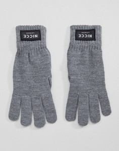 Серые перчатки Nicce London - Серый