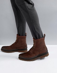 Коричневые водонепроницаемые кожаные ботинки Sorel Madson - Коричневый
