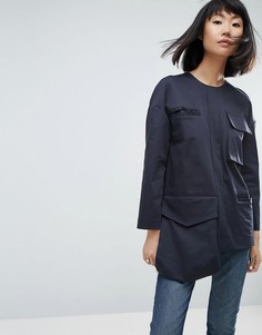 Туника с карманами ASOS WHITE - Темно-синий
