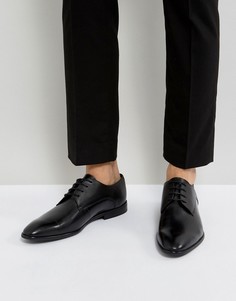 Фактурные кожаные туфли Moss London - Черный