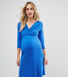 Платье с запахом ASOS Maternity NURSING - Синий