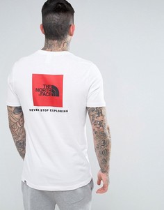 Белая футболка с красным логотипом на спине The North Face - Белый
