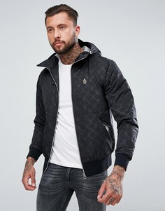 Черная куртка на молнии с логотипом и капюшоном Luke Sport Francis - Черный