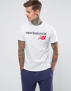 Белая футболка с логотипом New Balance Athletics MT73581_WT - Белый