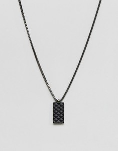 Черное ожерелье с подвеской Emporio Armani - Черный