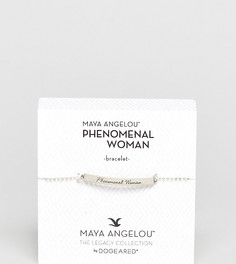 Серебряный браслет с гравировкой Dogeared Maya Angelou Phenomenal Women - Золотой