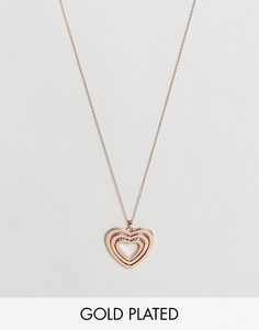 Ожерелье с вращающимся сердечком из кристалла Ted Baker Helinna - Золотой