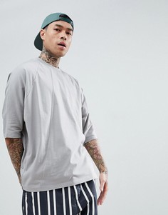 Свободная серая футболка ASOS - Серый