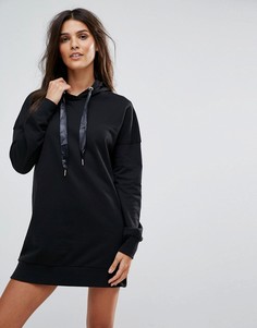 Удлиненное платье-свитшот с капюшоном Vero Moda - Черный