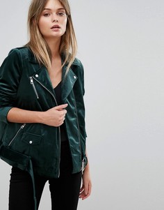 Байкерская куртка из бархата Vero Moda - Зеленый