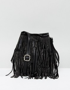 Сумка дафл с бахромой и стразами New Look - Черный
