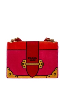 Бархатная сумка Cahier Prada