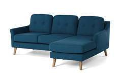Угловой диван olly (myfurnish) синий 204x83x132 см.