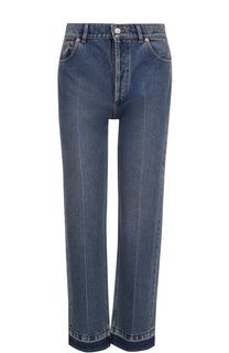 Укороченные джинсы прямого кроя с потертостями Balenciaga
