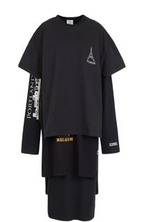 Многослойное платье-толстовка Vetements