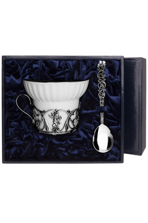 Набор чайный "Ангел" 2 предмета: чашка с ложкой Аргента