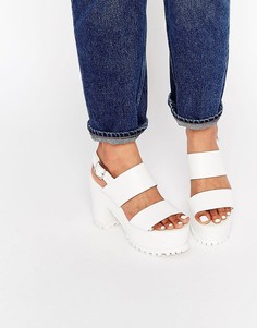 Сандалии на толстой платформе ASOS TOTAL - Белый