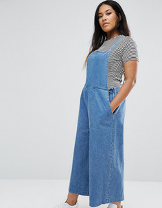 Укороченный джинсовый комбинезон ASOS CURVE - Синий